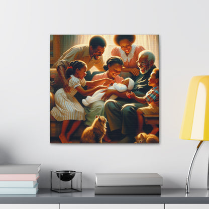 "Joyful Moments: A Family's Love" - Canvas