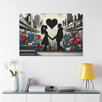 1. "Urban Love Mural" 2. "Heartfelt Urban Connection" 3. "City - Canvas - Authentic4Us