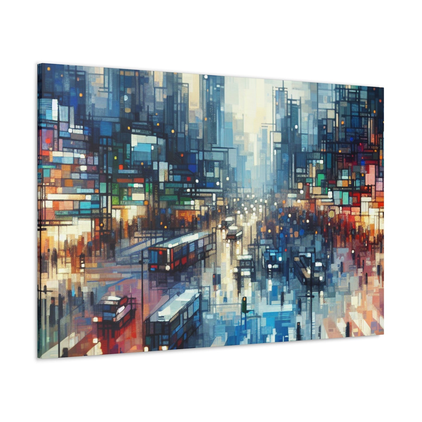 "Abstract City Vibrance" - Canvas - Authentic4Us