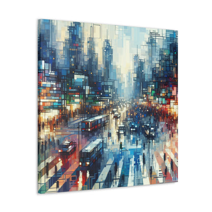 "Abstract City Vibrance" - Canvas - Authentic4Us