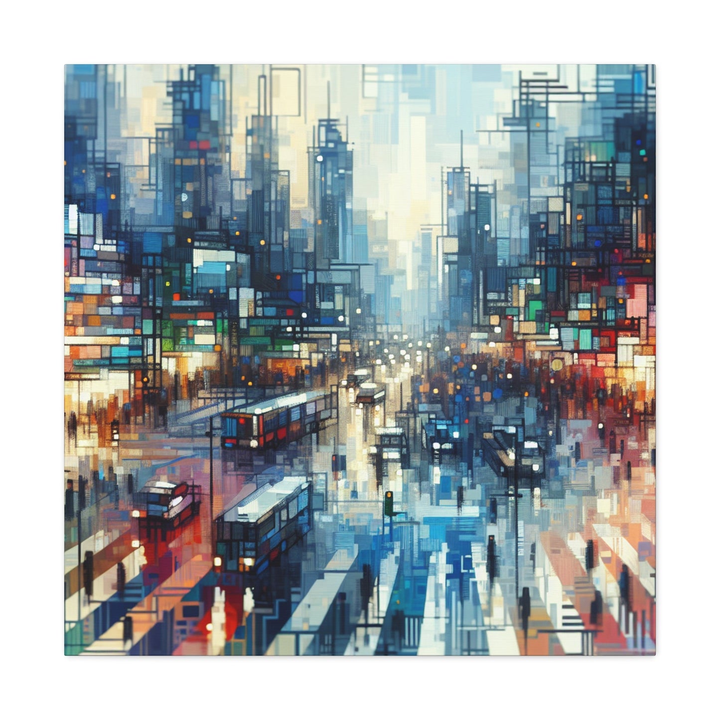 "Abstract City Vibrance" - Canvas - Authentic4Us