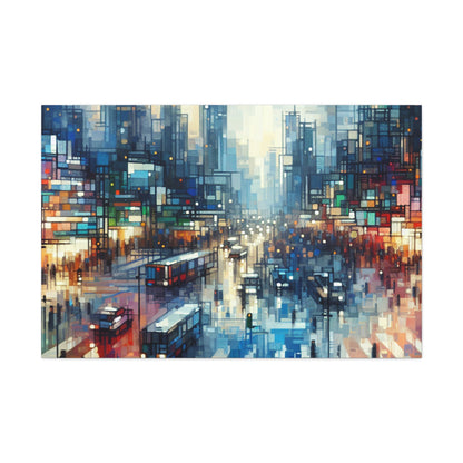 "Abstract City Vibrance" - Canvas - Authentic4Us