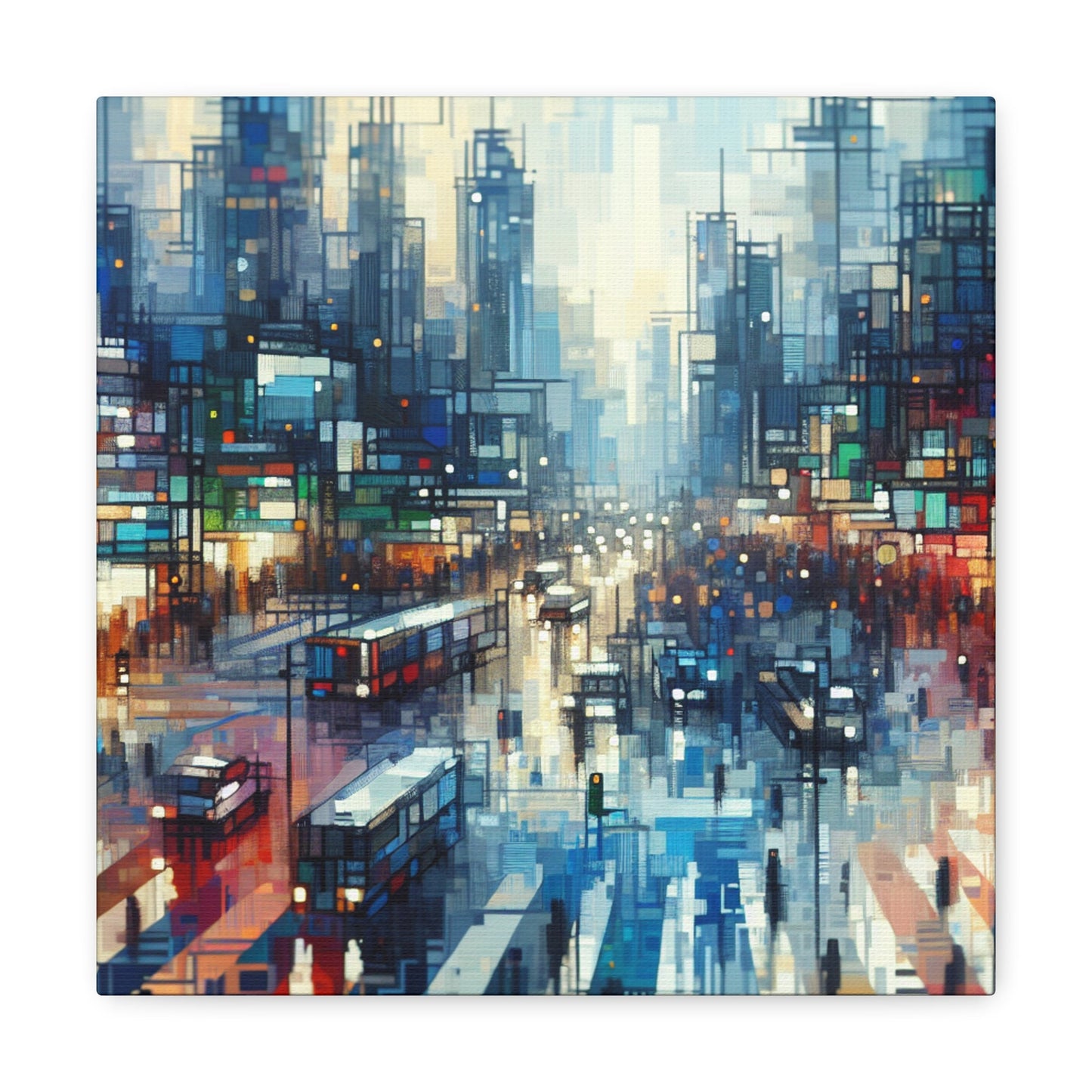 "Abstract City Vibrance" - Canvas - Authentic4Us