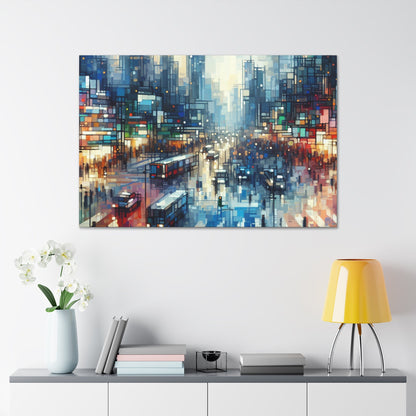 "Abstract City Vibrance" - Canvas - Authentic4Us