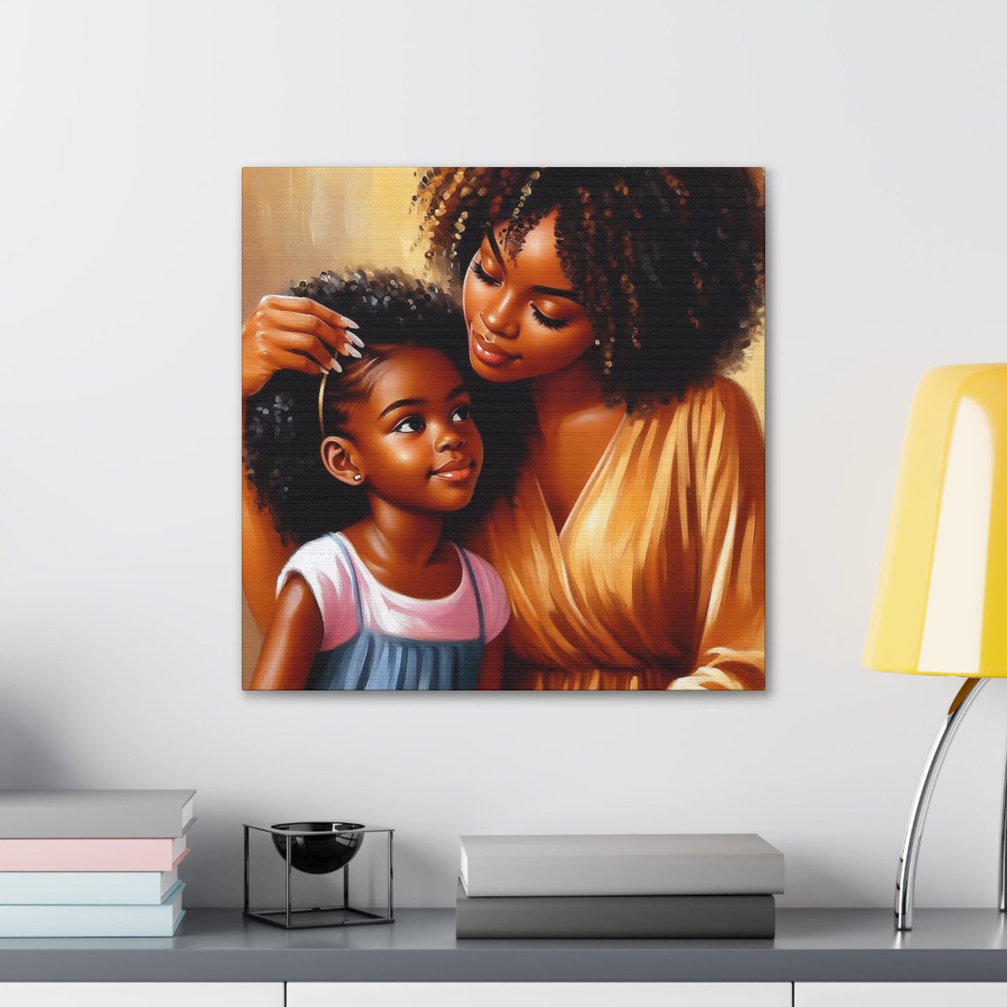 "Affectionate Bond: Mother and Daughter" - Canvas - Authentic4Us