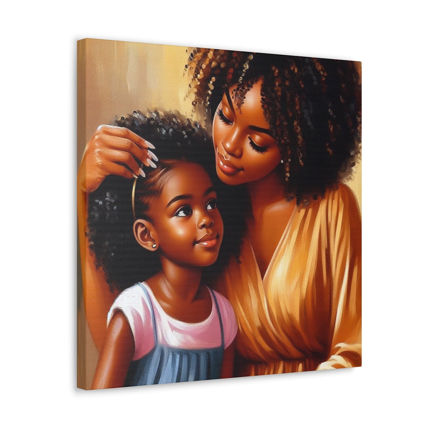 "Affectionate Bond: Mother and Daughter" - Canvas - Authentic4Us