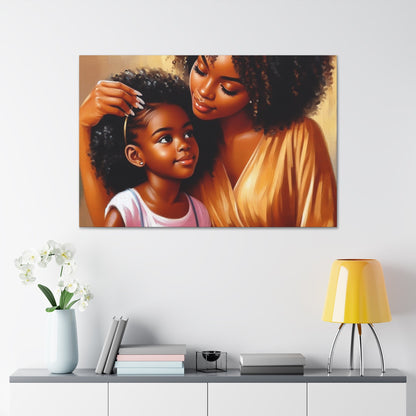 "Affectionate Bond: Mother and Daughter" - Canvas - Authentic4Us