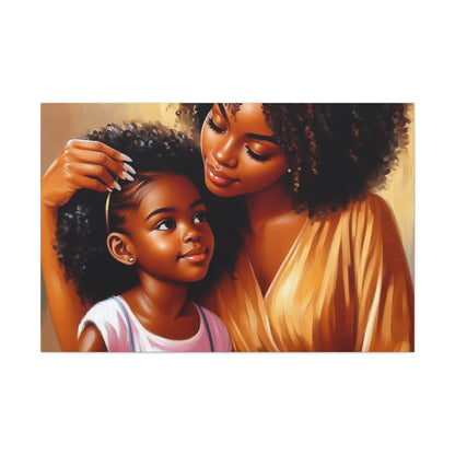 "Affectionate Bond: Mother and Daughter" - Canvas - Authentic4Us