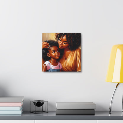 "Affectionate Bond: Mother and Daughter" - Canvas - Authentic4Us