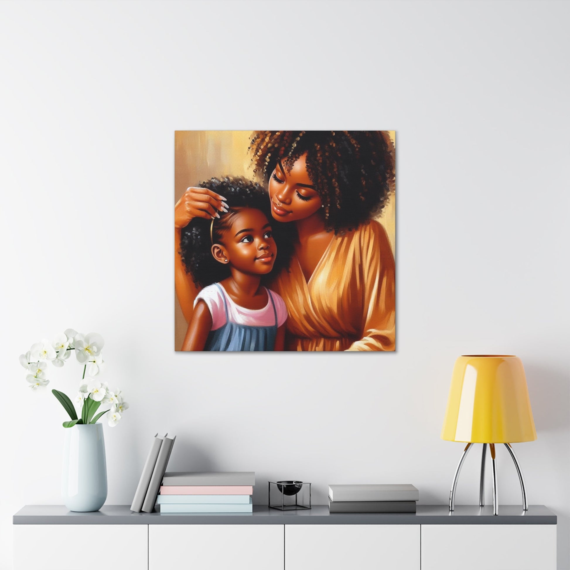 "Affectionate Bond: Mother and Daughter" - Canvas - Authentic4Us