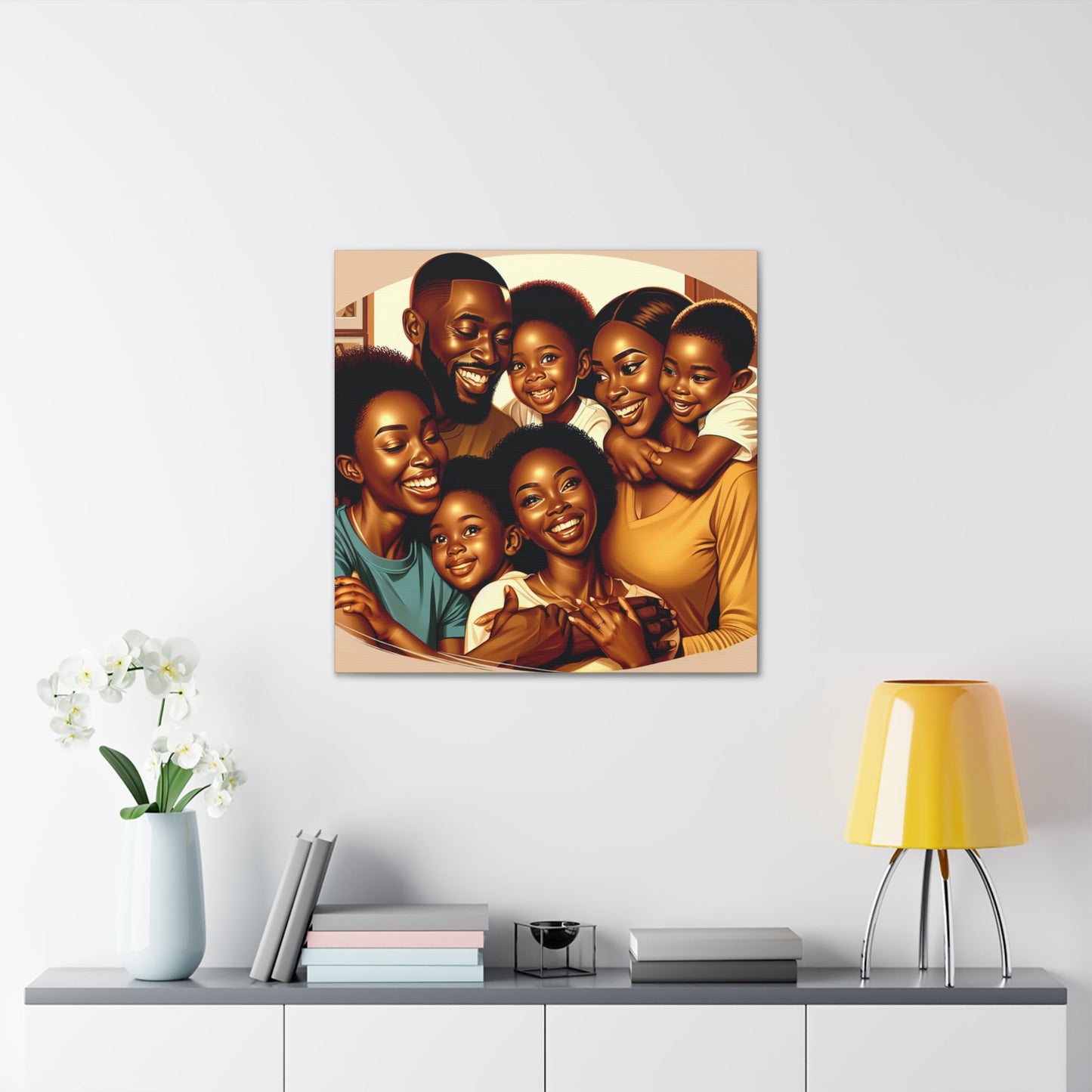 "African Joy: A Loving Family" - Canvas - Authentic4Us