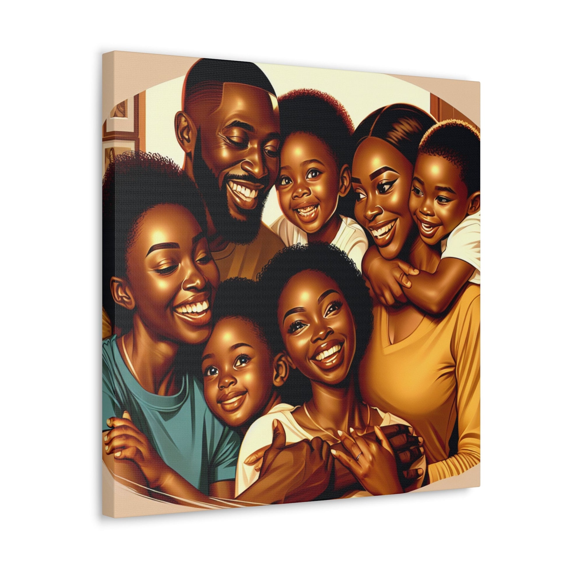 "African Joy: A Loving Family" - Canvas - Authentic4Us