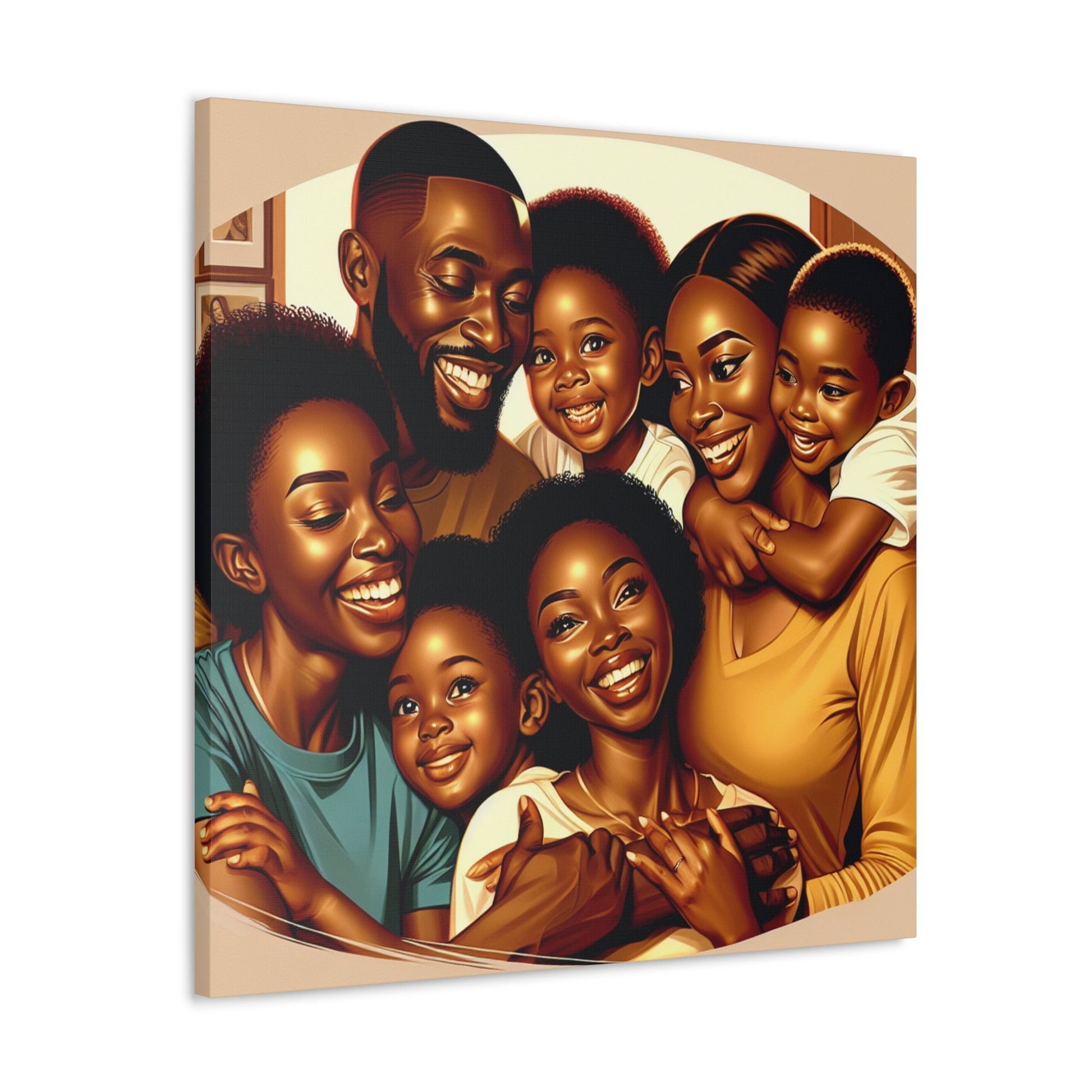 "African Joy: A Loving Family" - Canvas - Authentic4Us