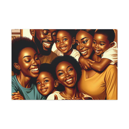 "African Joy: A Loving Family" - Canvas - Authentic4Us