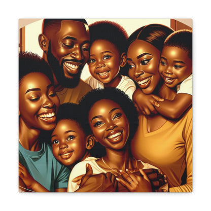 "African Joy: A Loving Family" - Canvas - Authentic4Us