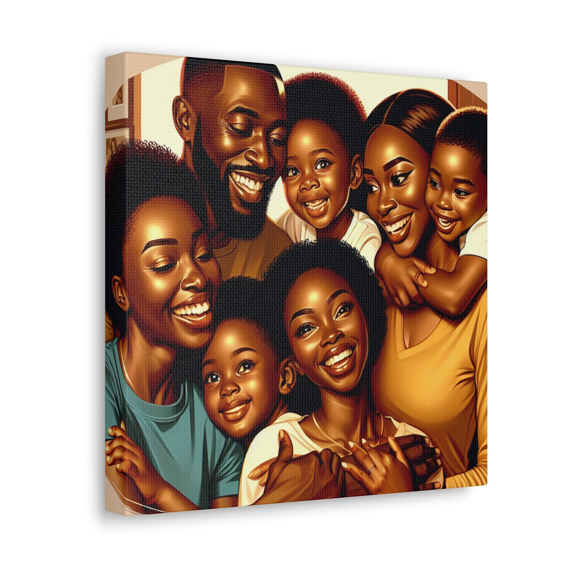 "African Joy: A Loving Family" - Canvas - Authentic4Us