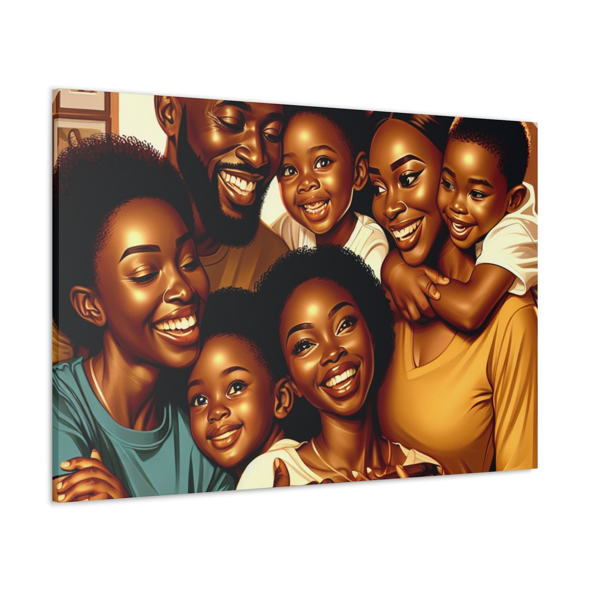 "African Joy: A Loving Family" - Canvas - Authentic4Us