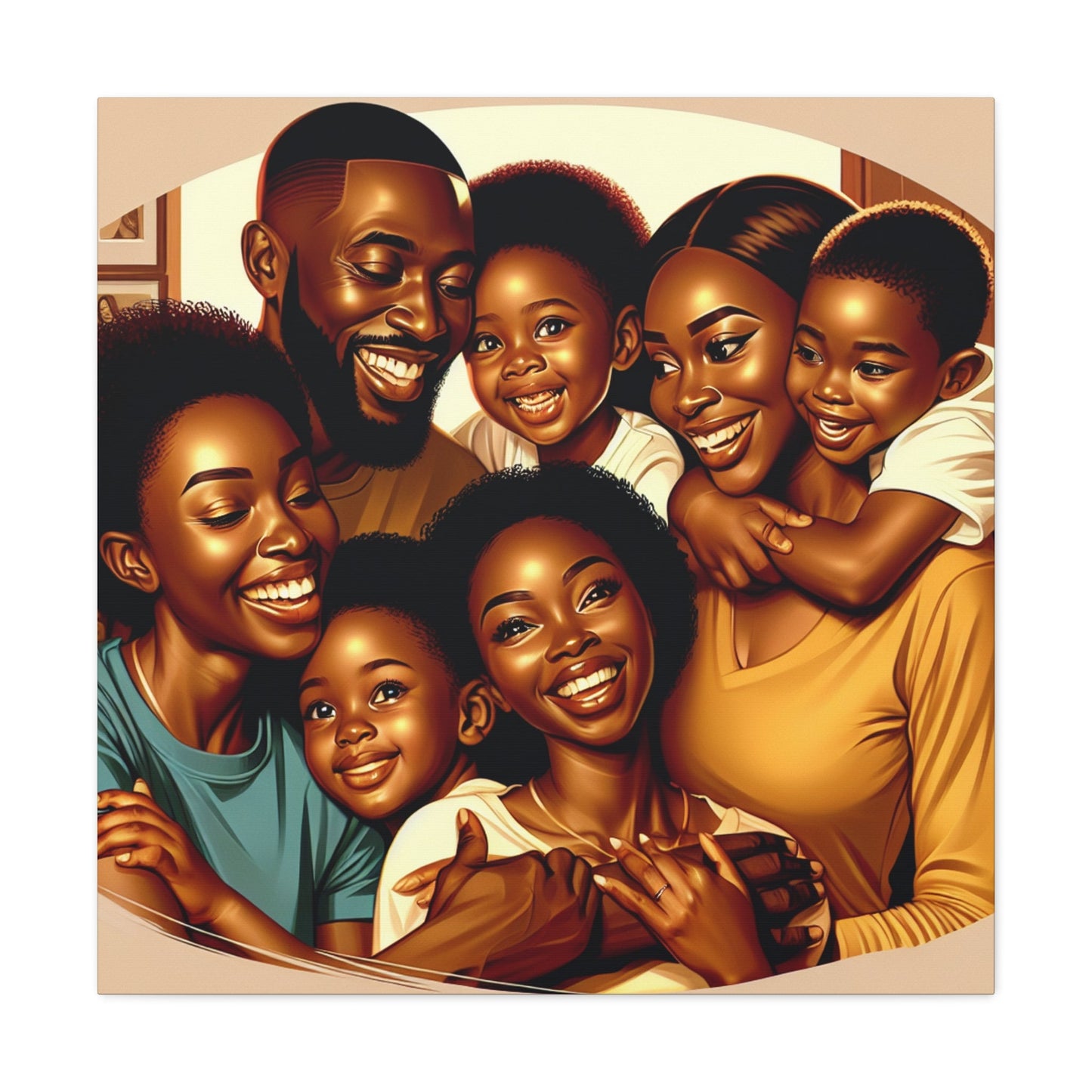 "African Joy: A Loving Family" - Canvas - Authentic4Us