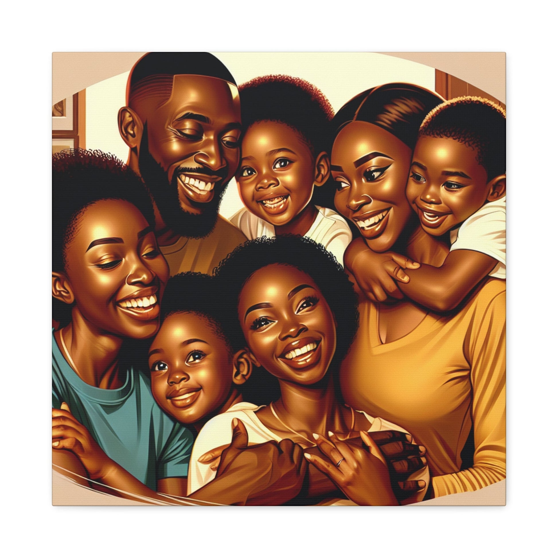 "African Joy: A Loving Family" - Canvas - Authentic4Us