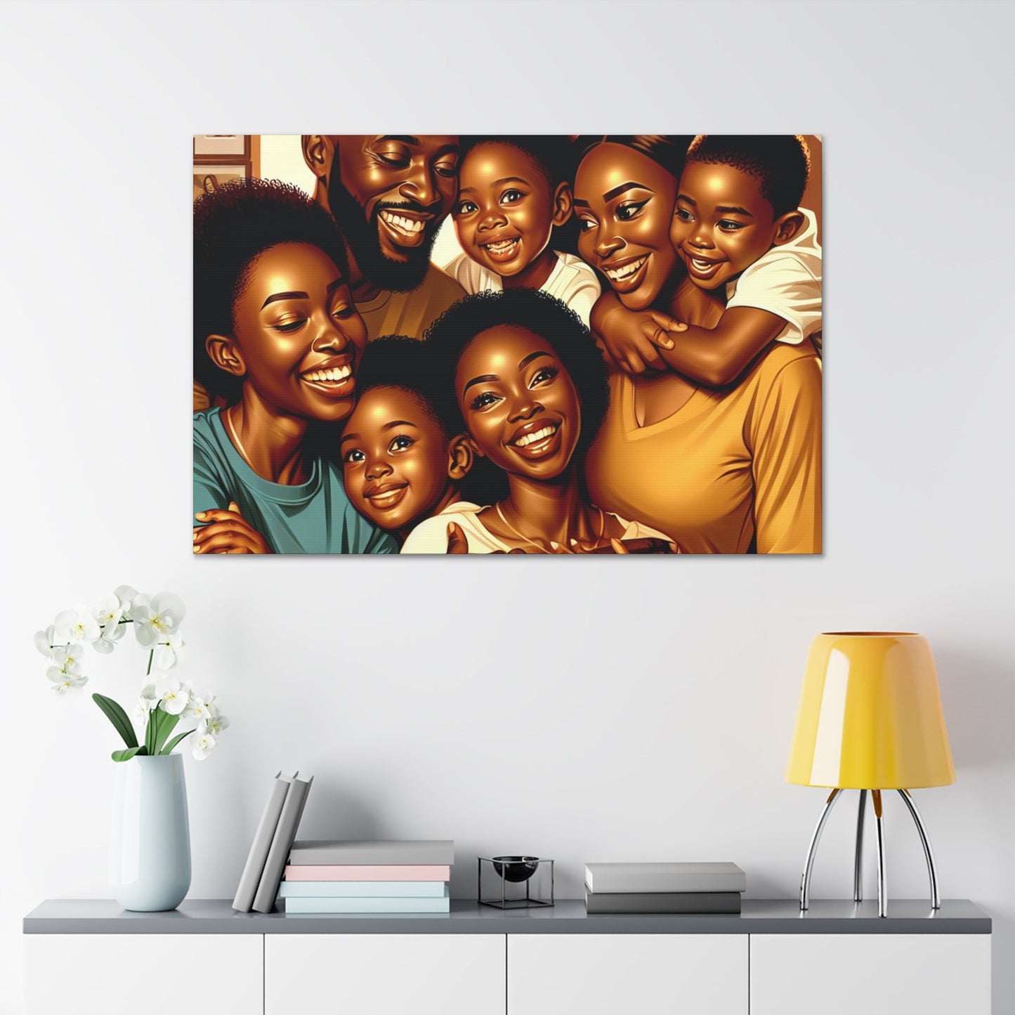 "African Joy: A Loving Family" - Canvas - Authentic4Us