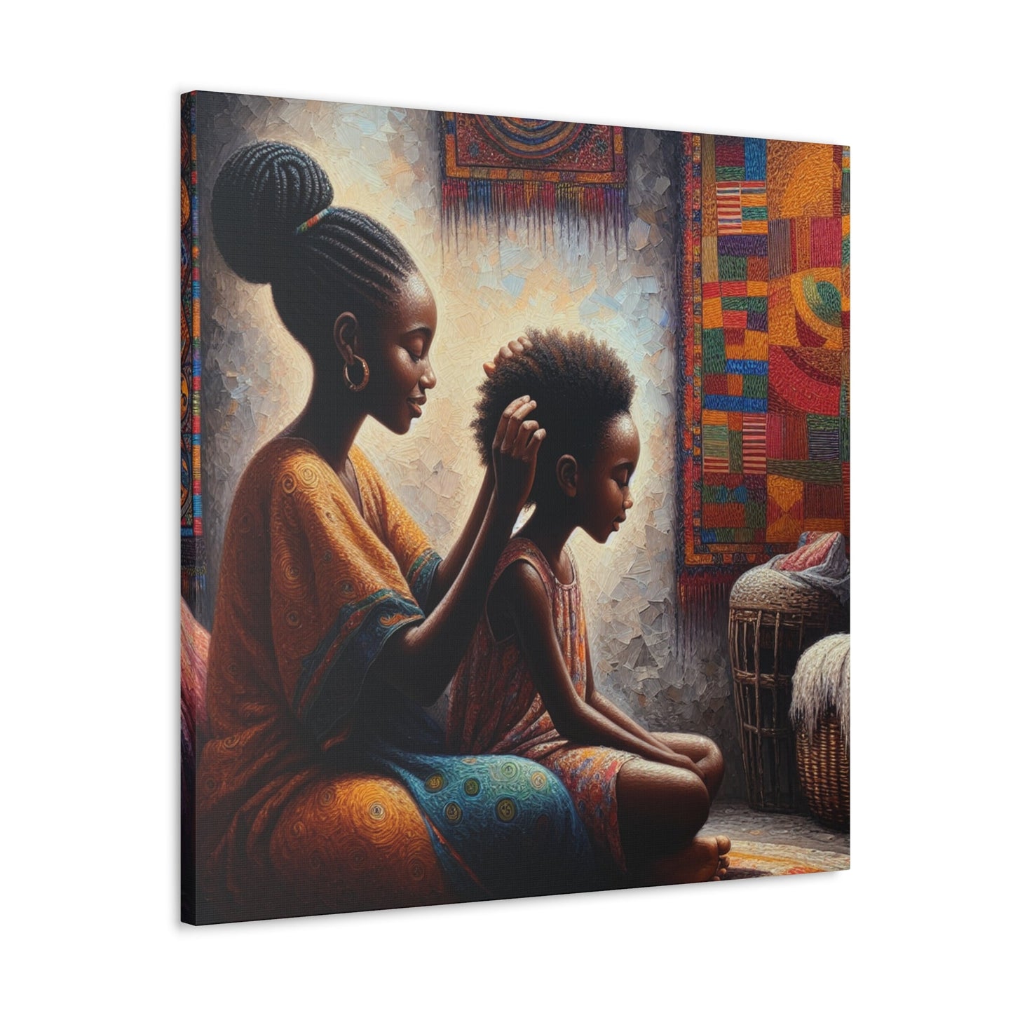 "African Serenity: Mother and Daughter" - Canvas - Authentic4Us