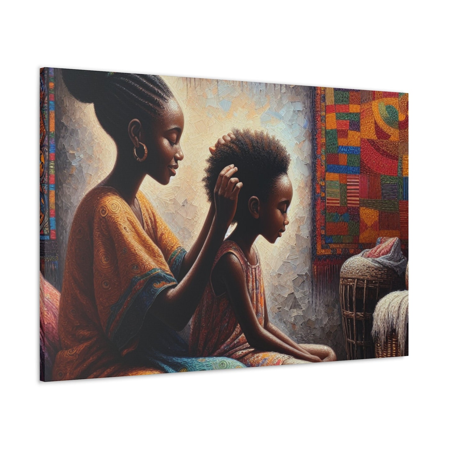 "African Serenity: Mother and Daughter" - Canvas - Authentic4Us