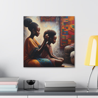 "African Serenity: Mother and Daughter" - Canvas - Authentic4Us