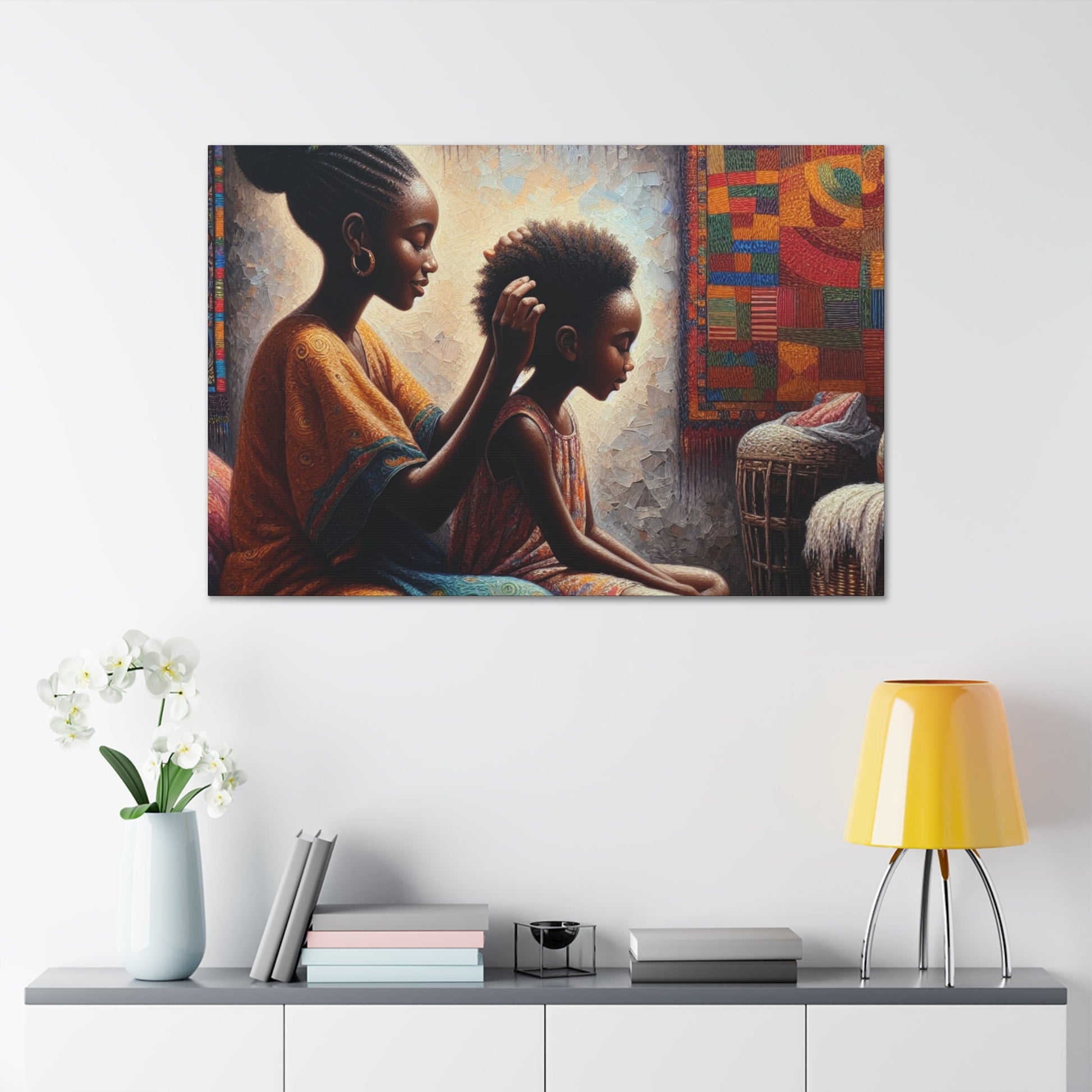 "African Serenity: Mother and Daughter" - Canvas - Authentic4Us