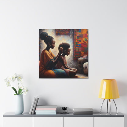 "African Serenity: Mother and Daughter" - Canvas - Authentic4Us