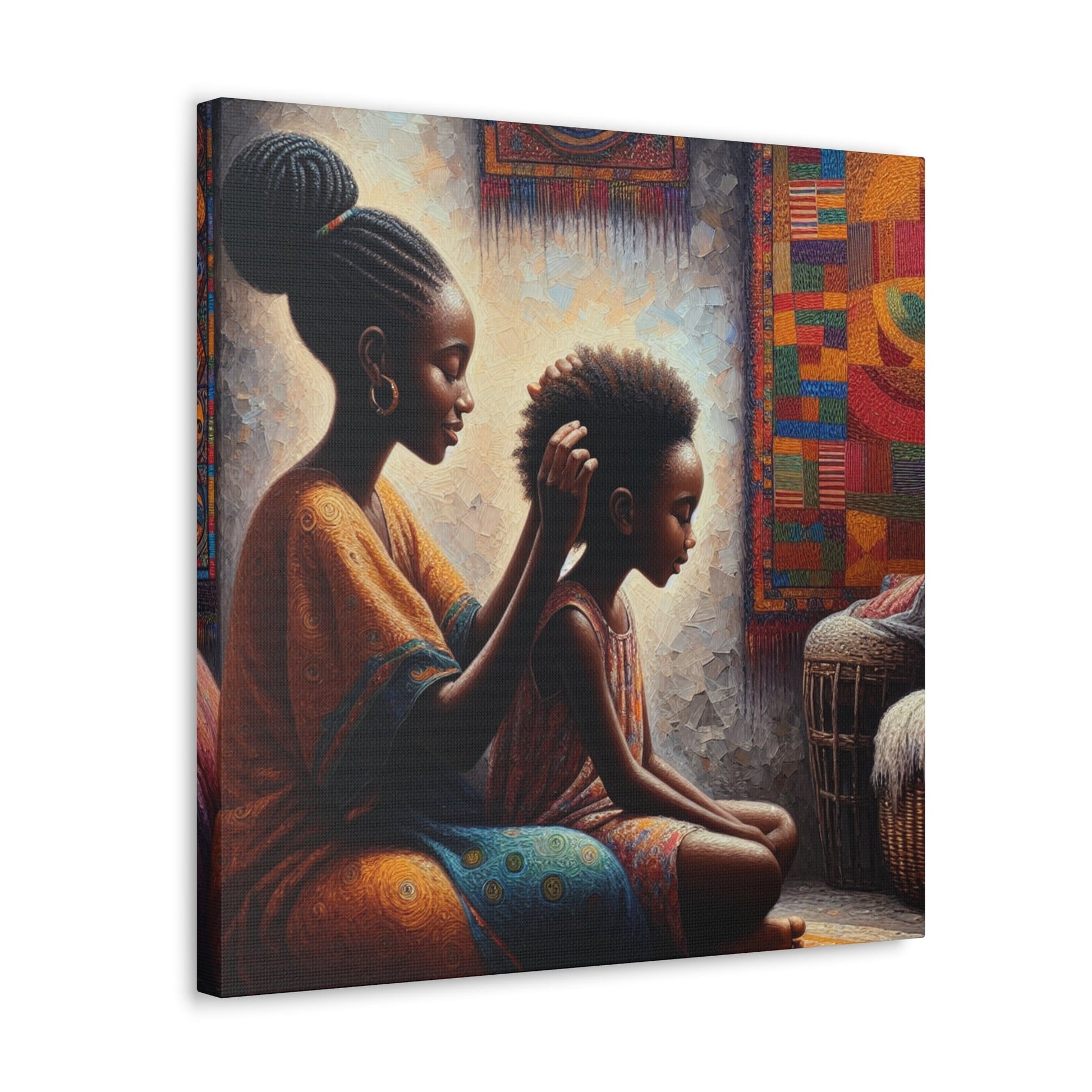 "African Serenity: Mother and Daughter" - Canvas - Authentic4Us