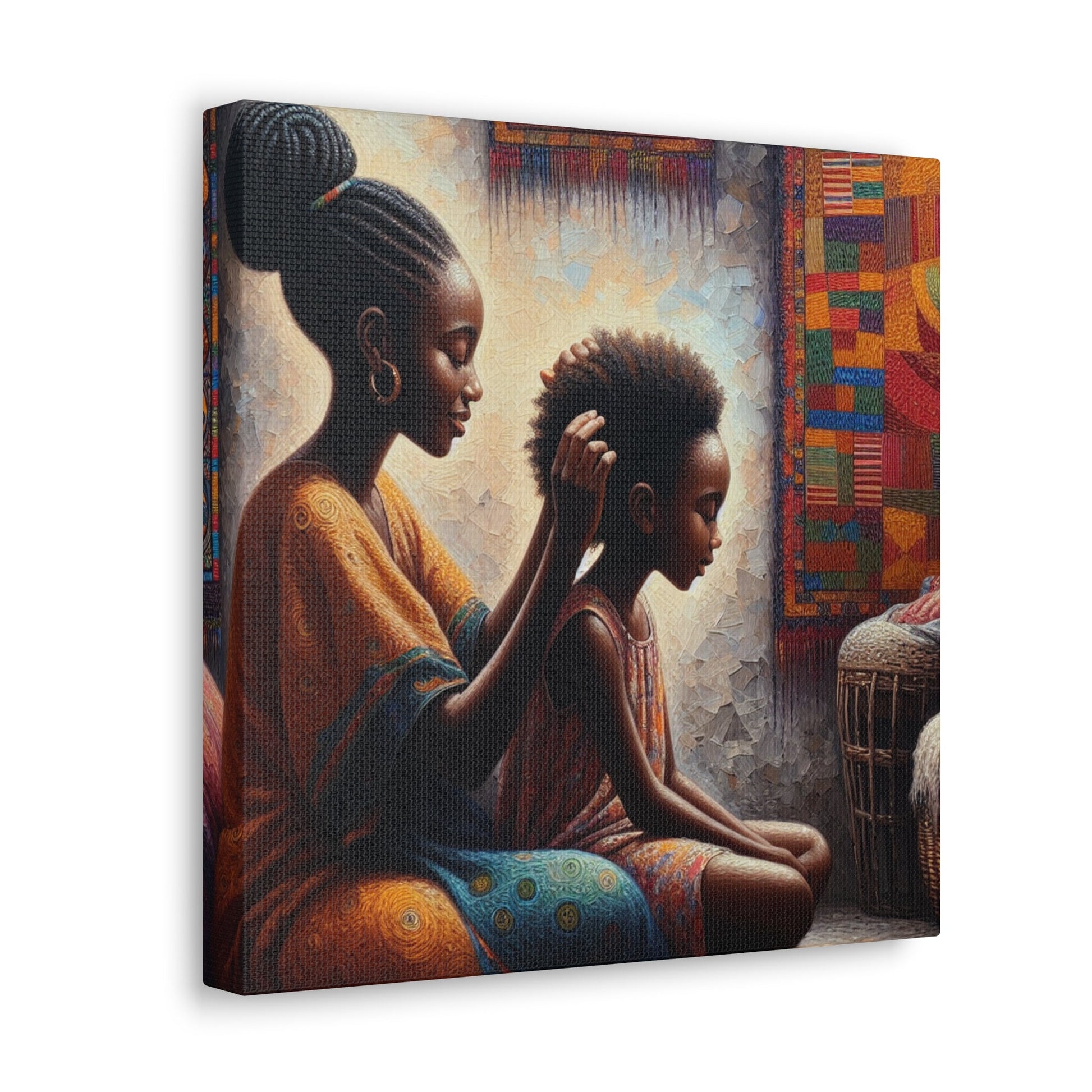 "African Serenity: Mother and Daughter" - Canvas - Authentic4Us