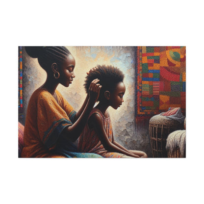 "African Serenity: Mother and Daughter" - Canvas - Authentic4Us