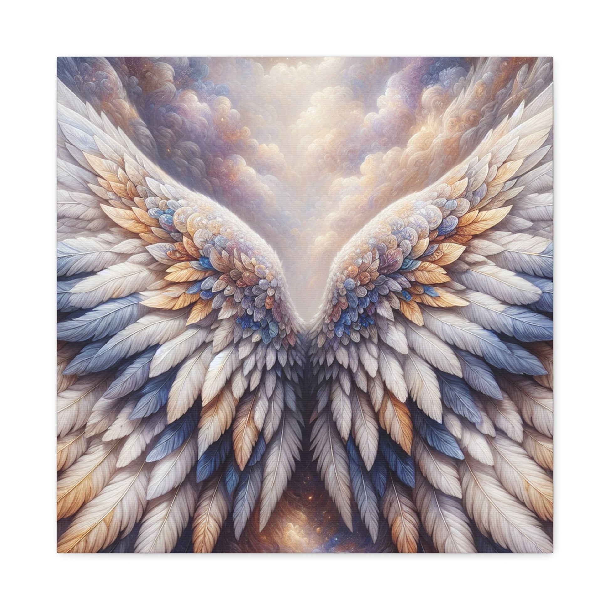 "Angelic Majesty: Ethereal Wings Canvas" - Canvas - Authentic4Us