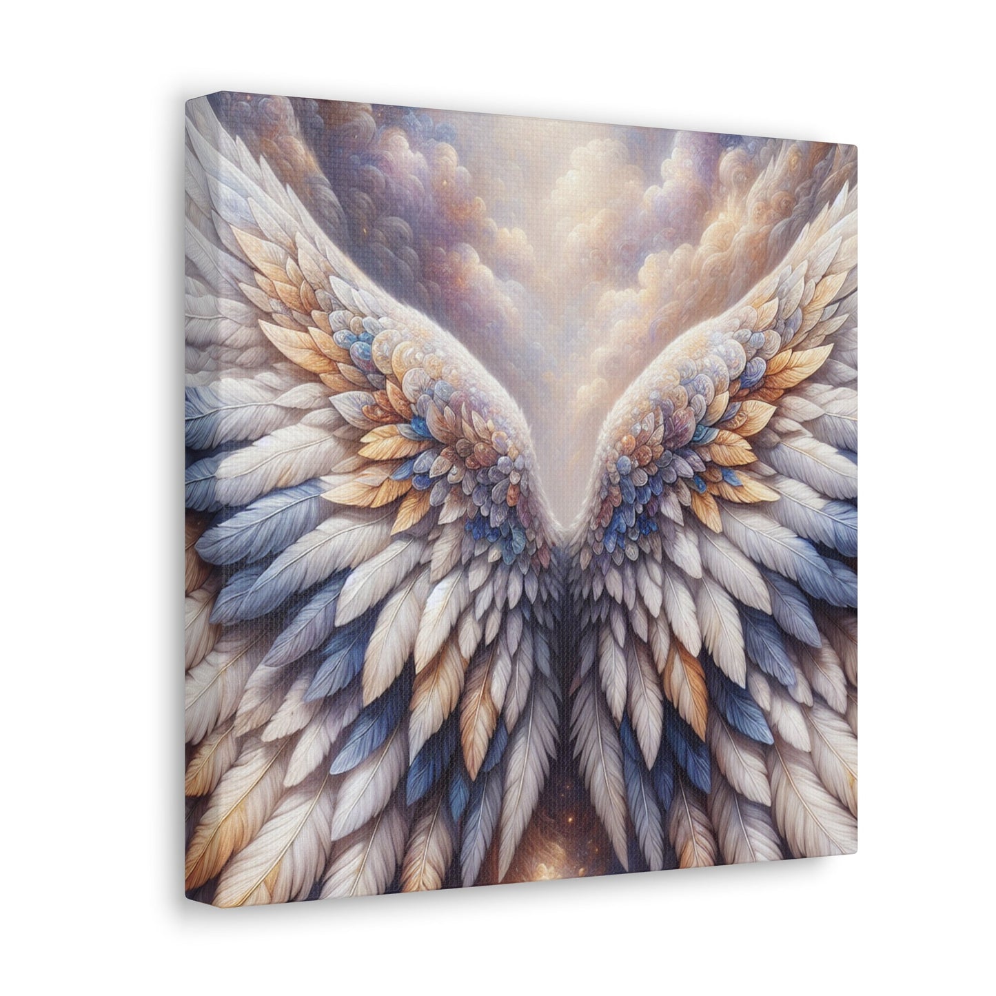 "Angelic Majesty: Ethereal Wings Canvas" - Canvas - Authentic4Us