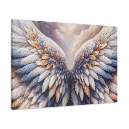 "Angelic Majesty: Ethereal Wings Canvas" - Canvas - Authentic4Us