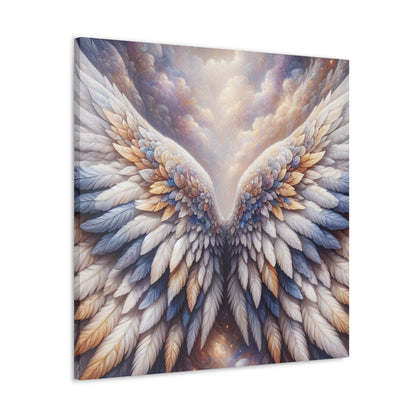 "Angelic Majesty: Ethereal Wings Canvas" - Canvas - Authentic4Us