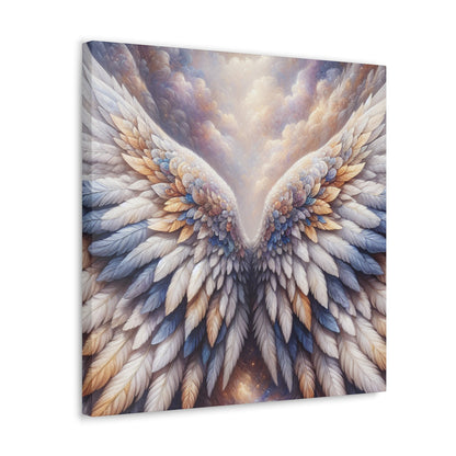 "Angelic Majesty: Ethereal Wings Canvas" - Canvas - Authentic4Us