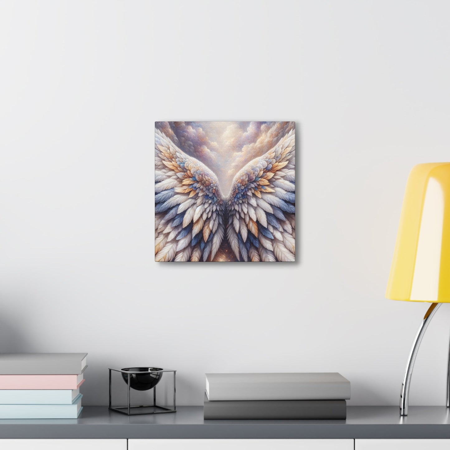 "Angelic Majesty: Ethereal Wings Canvas" - Canvas - Authentic4Us