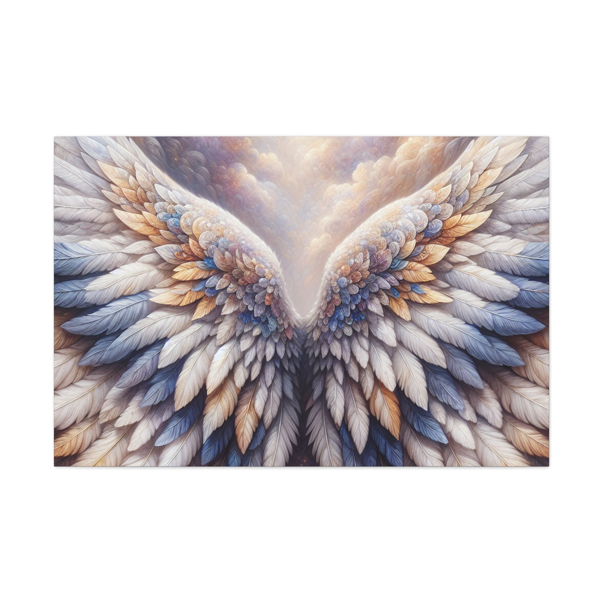 "Angelic Majesty: Ethereal Wings Canvas" - Canvas - Authentic4Us