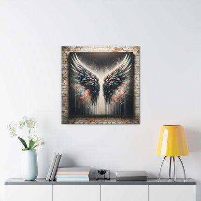 "Angelic Wings in Celestial Space" - Canvas - Authentic4Us