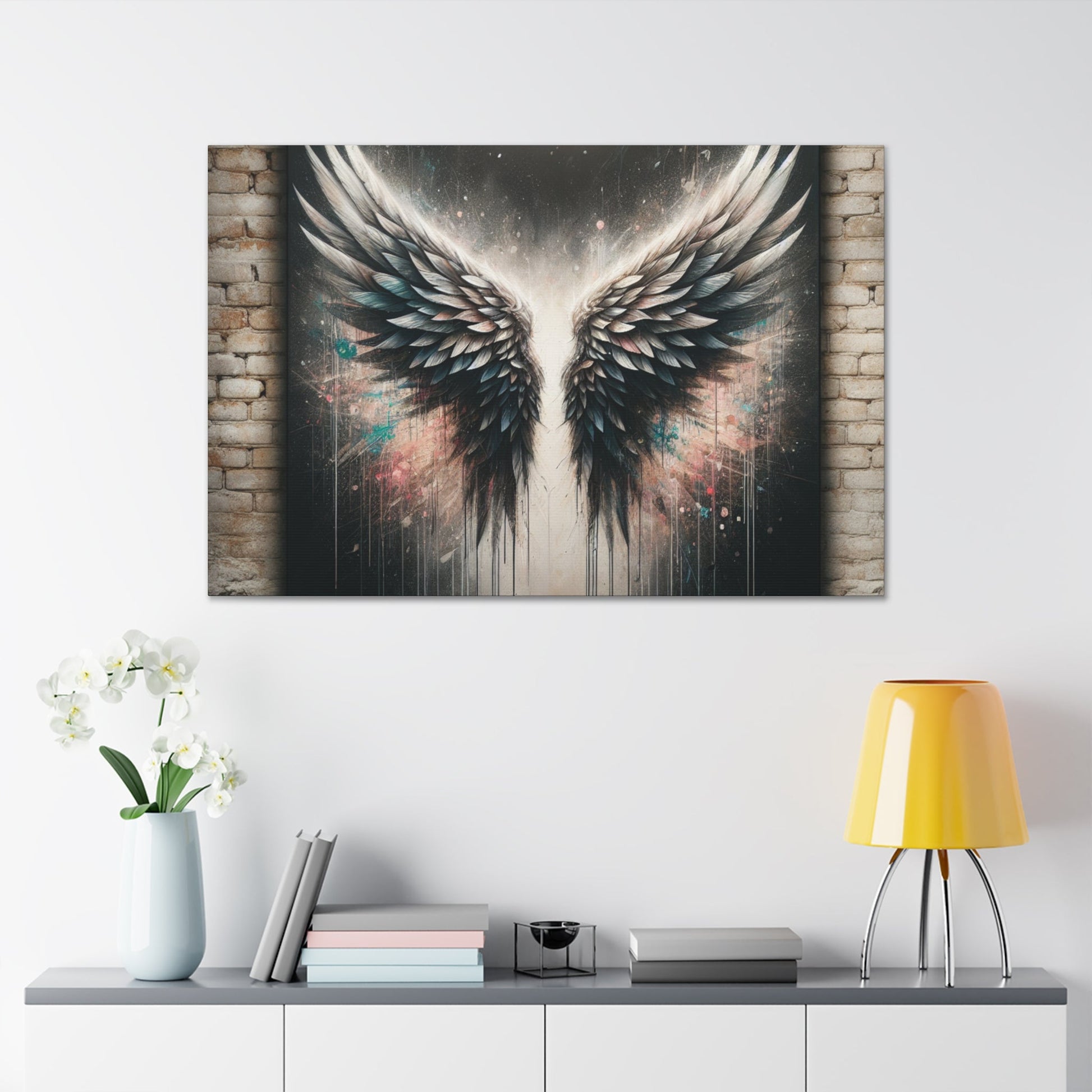 "Angelic Wings in Celestial Space" - Canvas - Authentic4Us