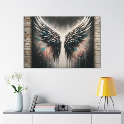 "Angelic Wings in Celestial Space" - Canvas - Authentic4Us