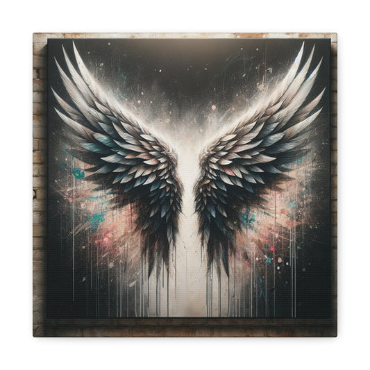 "Angelic Wings in Celestial Space" - Canvas - Authentic4Us