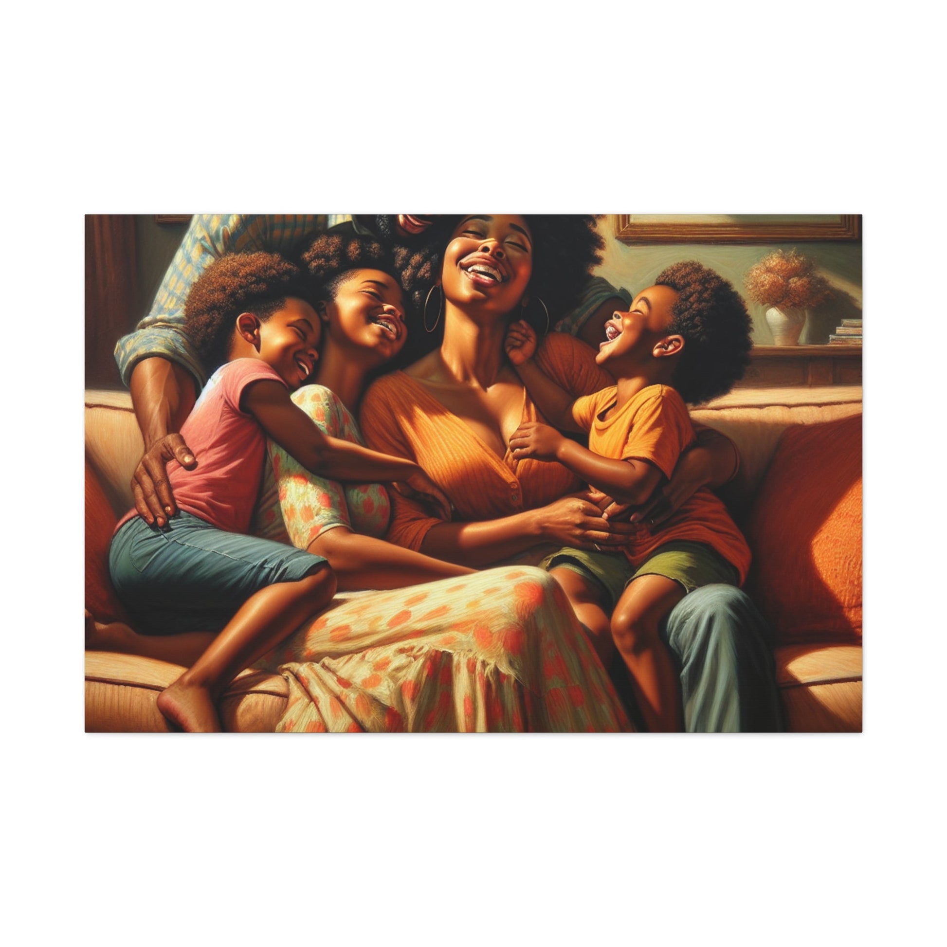 "Blissful Embrace: A Family's Joy" - Canvas - Authentic4Us