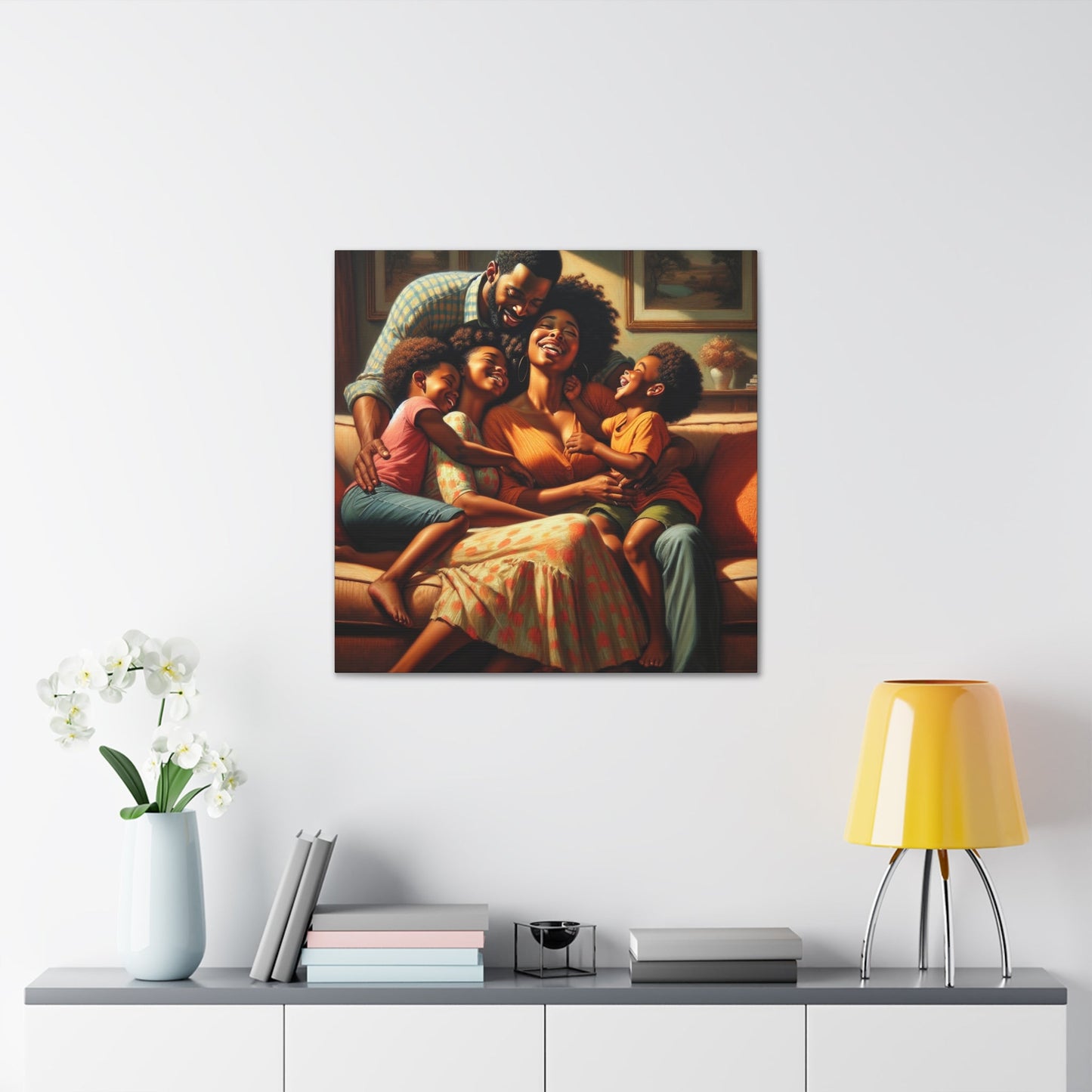 "Blissful Embrace: A Family's Joy" - Canvas - Authentic4Us