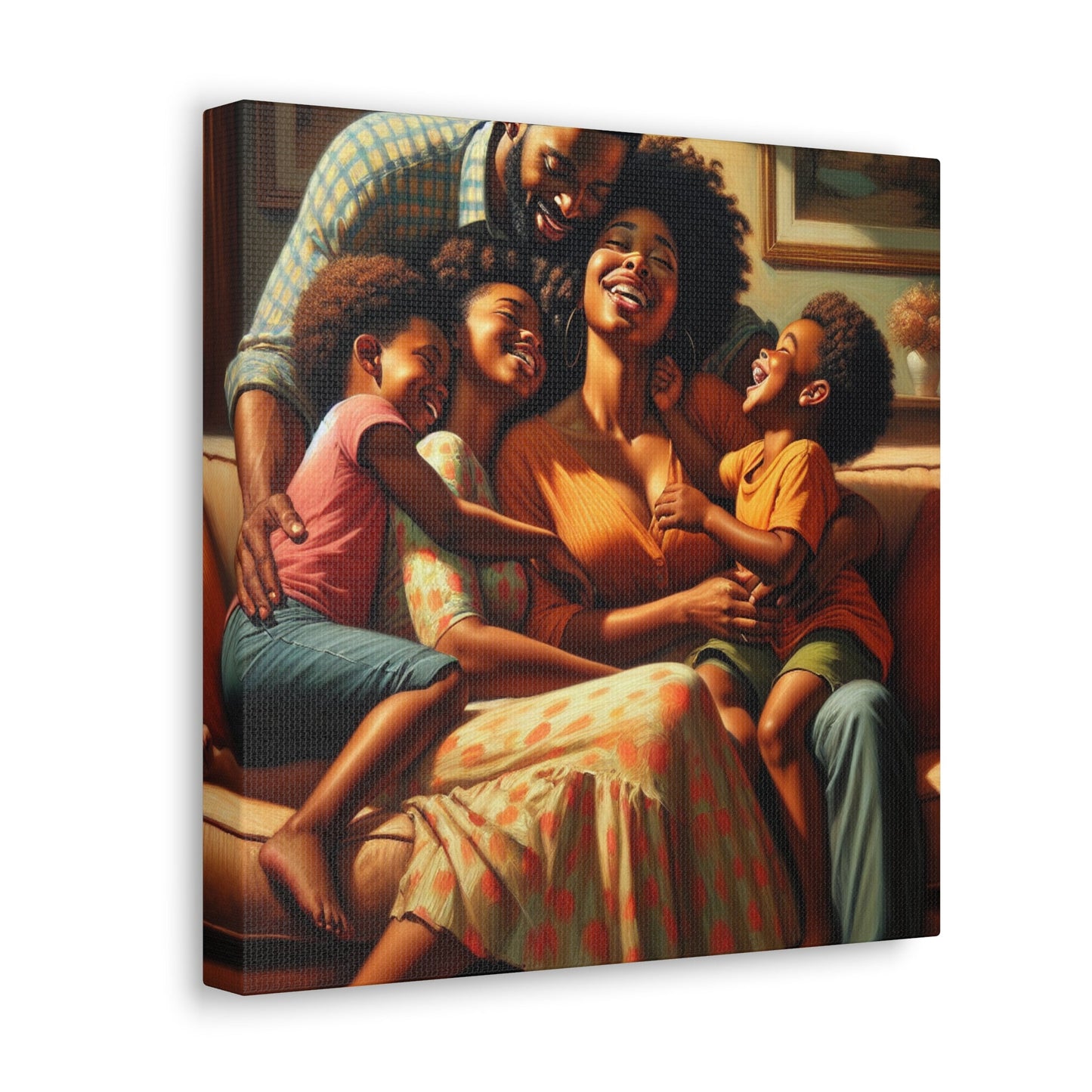 "Blissful Embrace: A Family's Joy" - Canvas - Authentic4Us