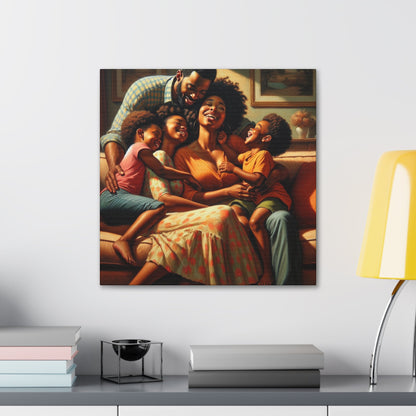 "Blissful Embrace: A Family's Joy" - Canvas - Authentic4Us