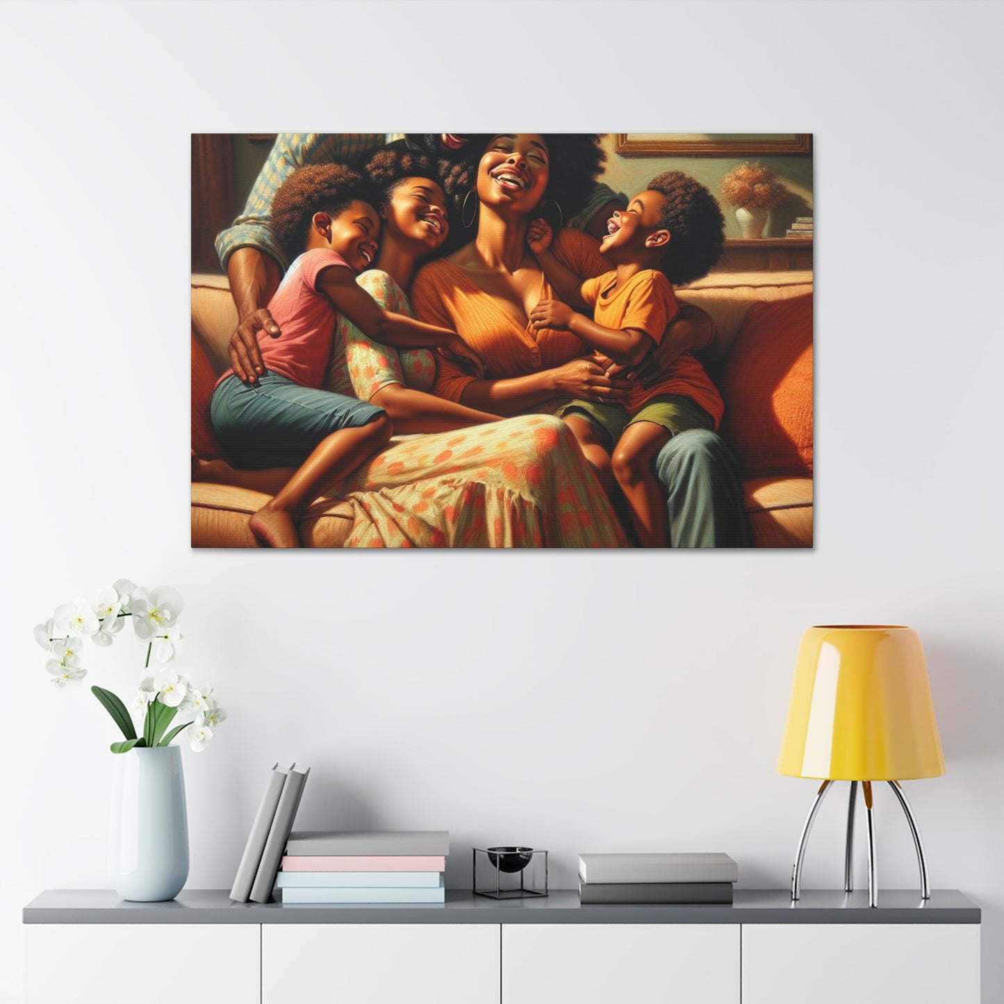 "Blissful Embrace: A Family's Joy" - Canvas - Authentic4Us