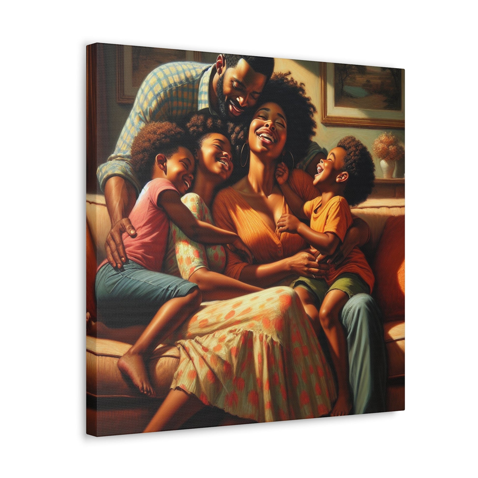 "Blissful Embrace: A Family's Joy" - Canvas - Authentic4Us