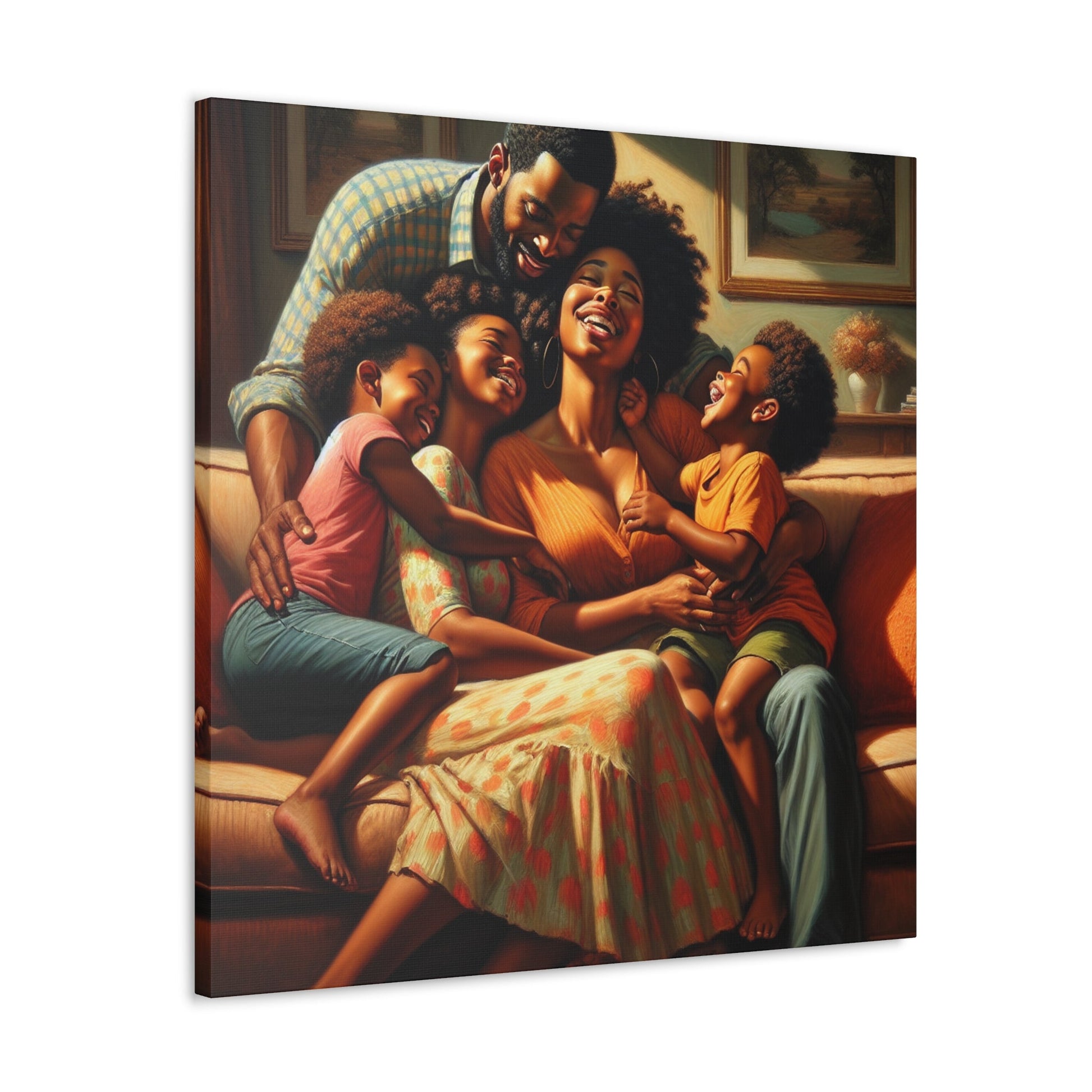 "Blissful Embrace: A Family's Joy" - Canvas - Authentic4Us